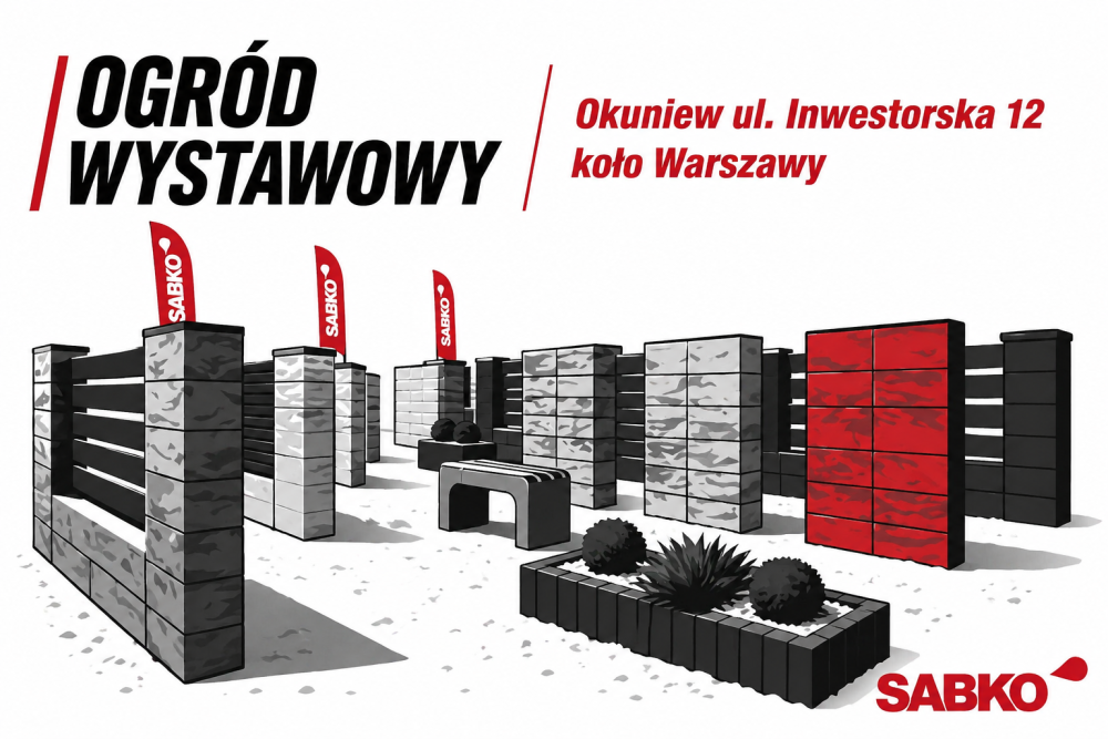 Ogród wystawowy z ogrodzeniami