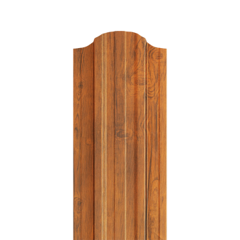 Sztacheta metalowa EMKA DREWNO x 2 zakończenie półokrągłe NBW74x2 (jasny dąb)