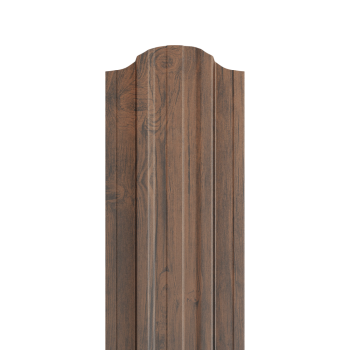 Sztacheta metalowa EMKA DREWNO x 2 zakończenie półokrągłe NBW73x2 (ciemny dąb)