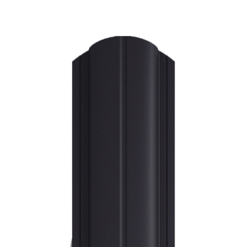 Sztacheta metalowa SIGMA PM x 2 zakończenie półokrągłe RAL 9005x2