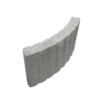 PALISADA PALINEA ŁUKOWA / 50x25x6cm Szary