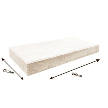 Daszek płaski - zlicowany 540x220x50 biały