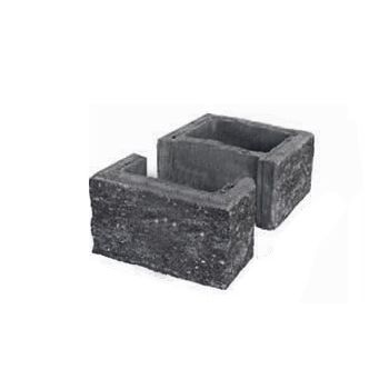 Pustak ogrodzeniowy A3 grafit 390x390x160