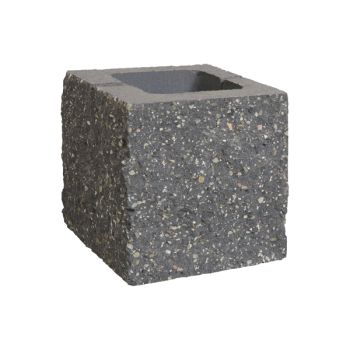 Pustak trzystronnie łupany 190x190x190 Grafitowy