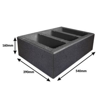 Pustak grafitowy duży słupkowy 540x390x160