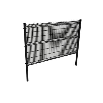 Ogrodzenie panelowe 3D 153cm FI5 + bez podmurówki KOMPLET 1mb