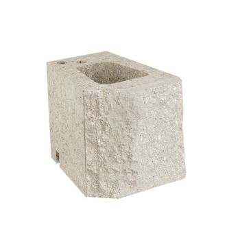 Pustak oporowy łupany łukowo GARDEN biały bk 1/2