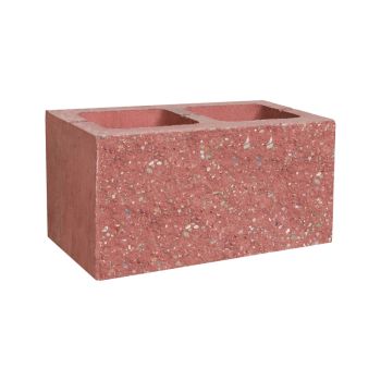 Pustak jednostronnie łupany 390x190x190 rubinowy