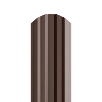 Sztacheta metalowa ESTETIC PM x 2 zakończenie półokrągłe RAL 8019x2