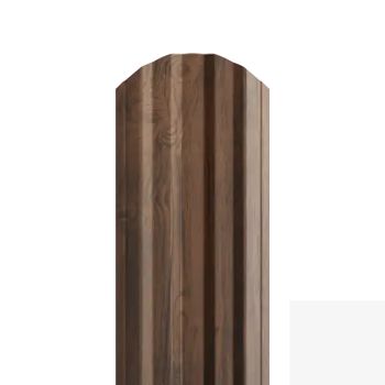 Sztacheta metalowa ESTETIC DREWNO x 2 zakończenie półokrągłe NBW73x2 (ciemny dąb) NIESTANDARDOWY ODCIEŃ/NON-STANDARD SHADE