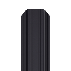 Sztacheta metalowa STANDARD PM x 2 zakończenie półokrągłe RAL 9005x2