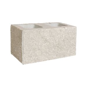 Pustak dwustronnie łupany narożny 390x190x190 biały białe kruszywo 