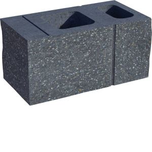 Pustak czterostronnie łupany 190x190x190 grafit