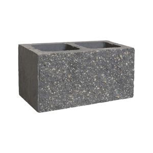 Pustak dwustronnie łupany 390x190x190 grafit