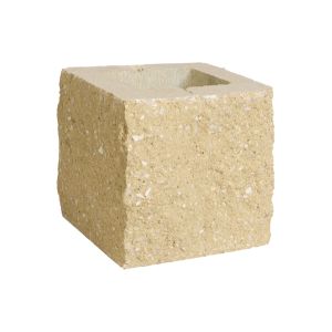 Pustak trzystronnie łupany 190x190x190 Piaskowy BK