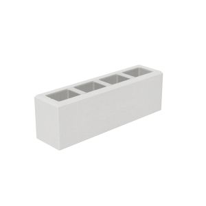 Pustak ogrodzeniowy SABKO LANG ALPINO biały 80×20×25 cm – widok produktu i czterech komór