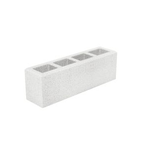 Pustak ogrodzeniowy SABKO LANG HVIT biały 80×20×25 cm – widok produktu i czterech komór