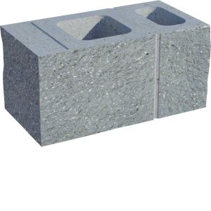 Pustak czterostronnie łupany 190x390x200 Szary