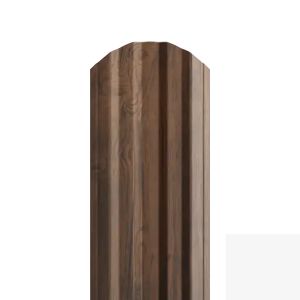 Sztacheta metalowa ESTETIC DREWNO x 2 zakończenie półokrągłe NBW73x2 (ciemny dąb) NIESTANDARDOWY ODCIEŃ/NON-STANDARD SHADE